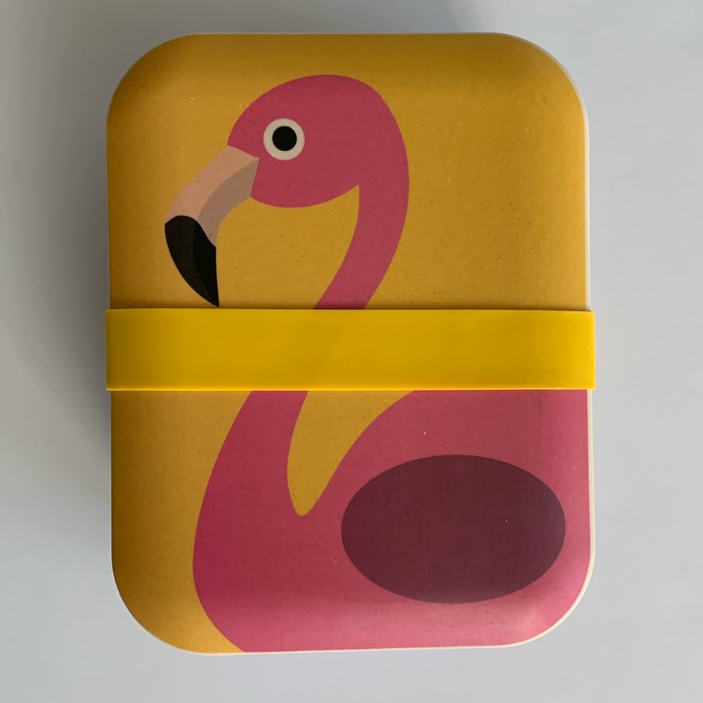 FLAMINGO BENTO BOX FROM ALL BOXED UP• NWT